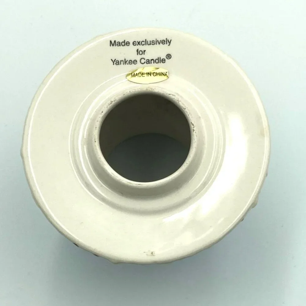 Yankee Candle Small Ceramic Jar Shade Topper Snowman Family Holiday‎ Seasonal
